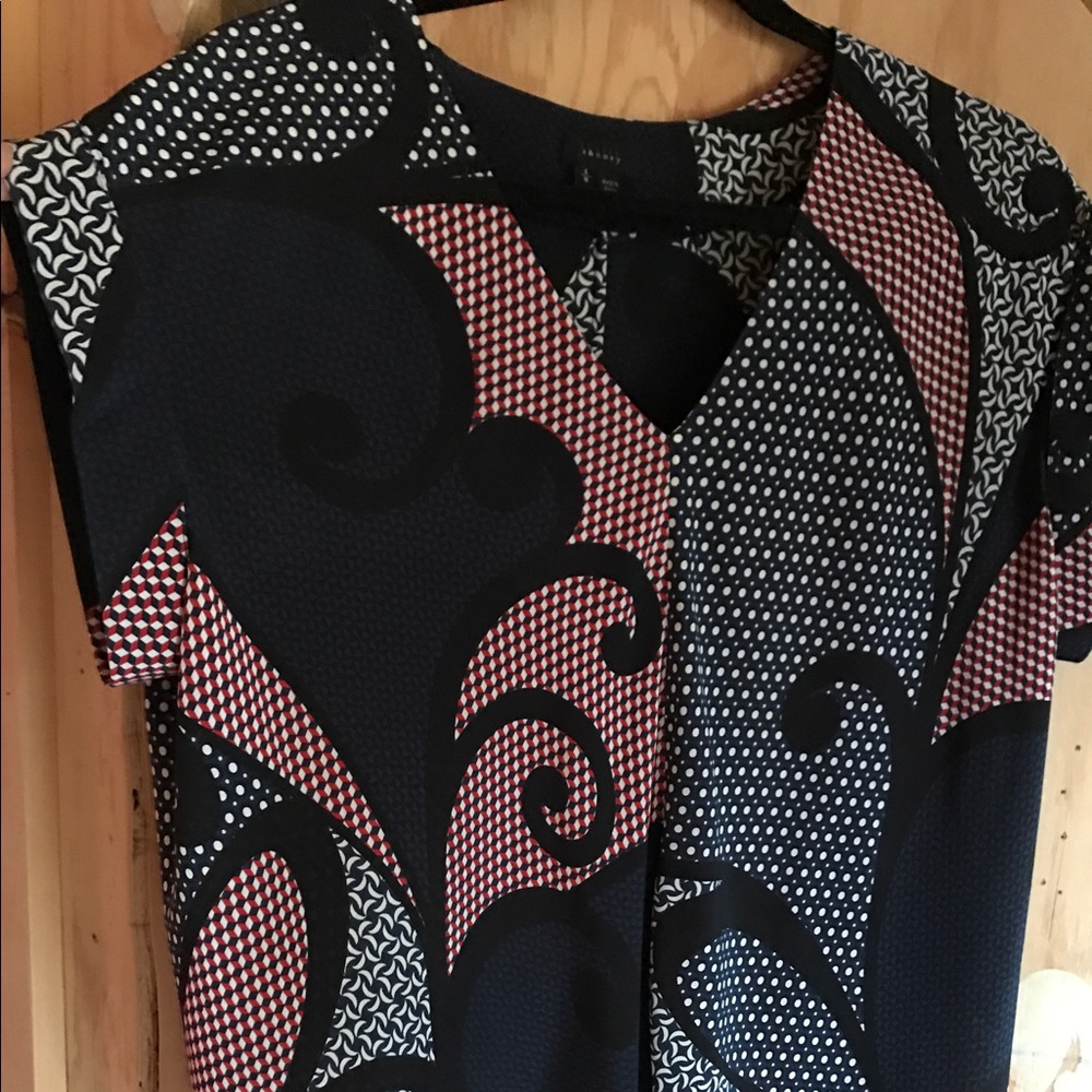 100% silk blouse, crazy print